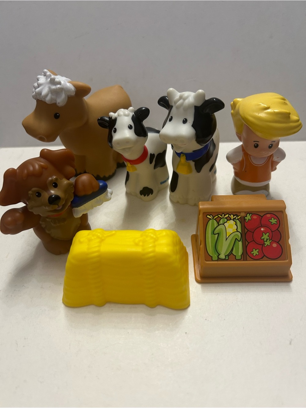 Fisher Price Little People Farm Lot 7pc 2007 2008 2012
